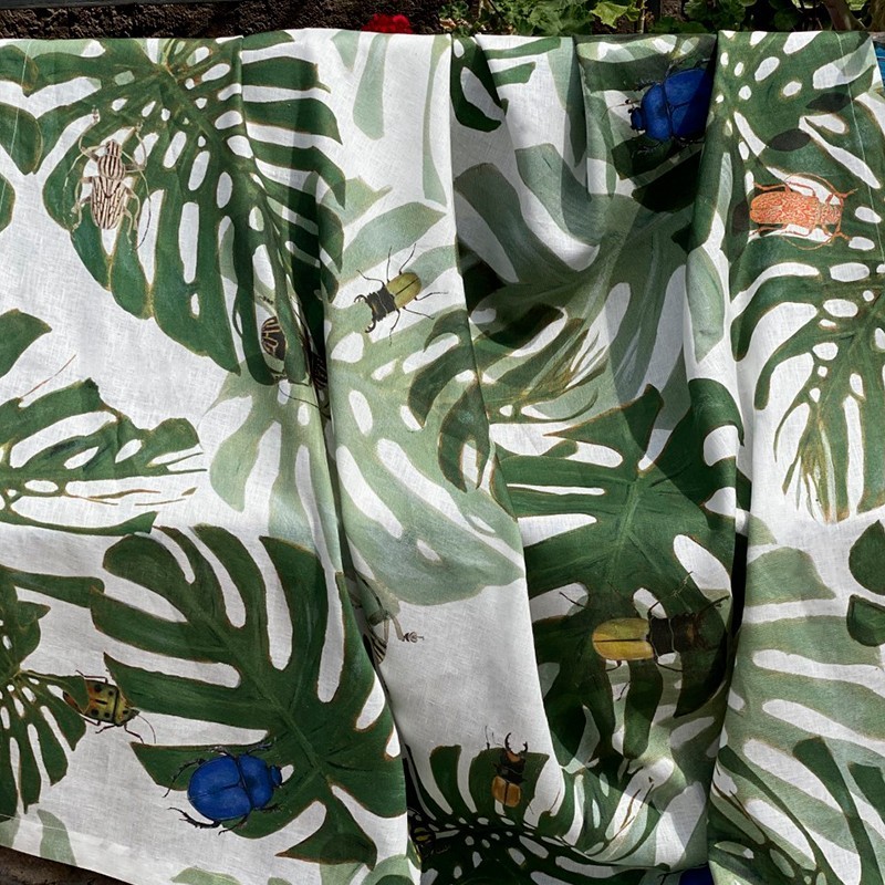 Linen Tablecloth Insects - La Bottega di Casa