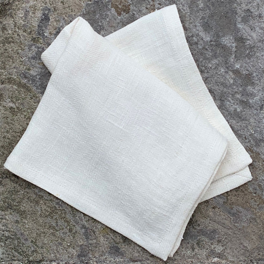 Linen napkin Herringbone