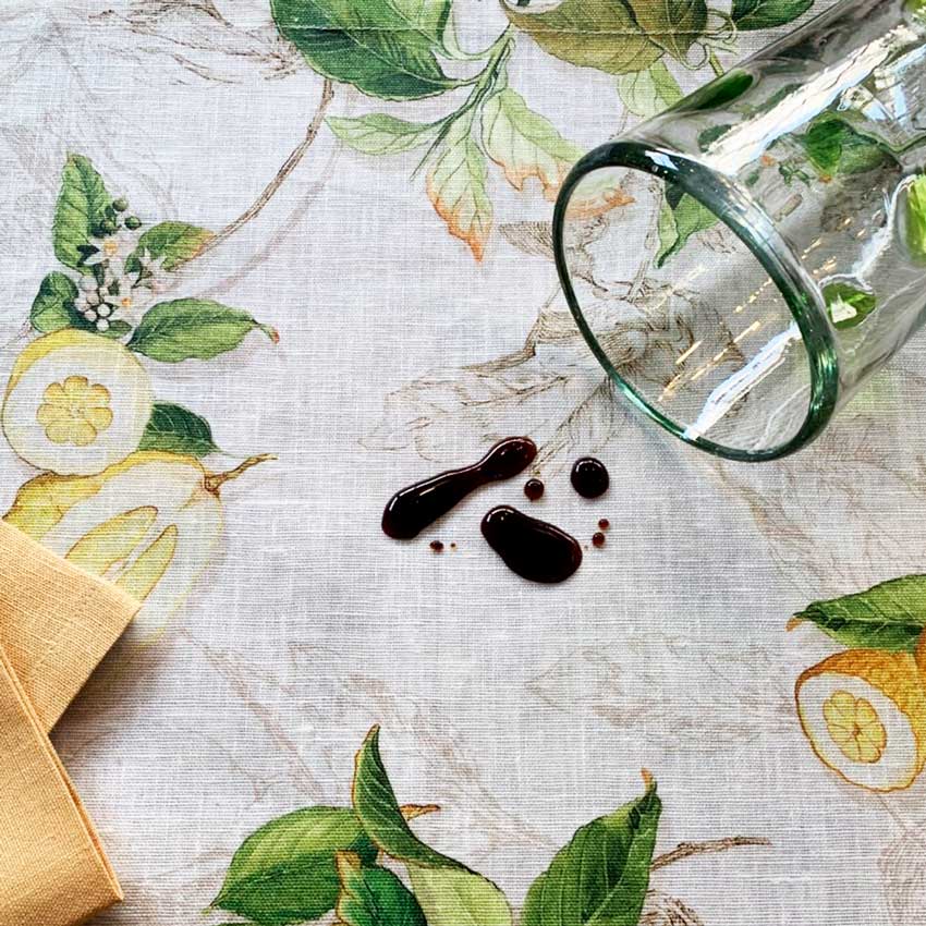 Linen placemat with acrylic coating Limoncello