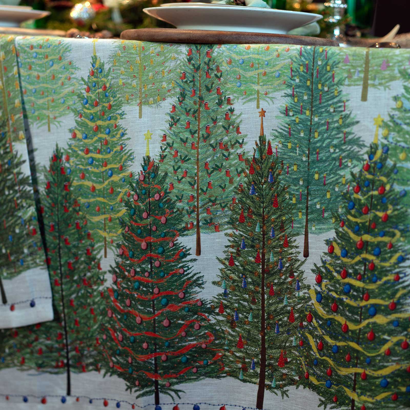 Christmas Tablecloth Fairy Trees - La Bottega di Casa