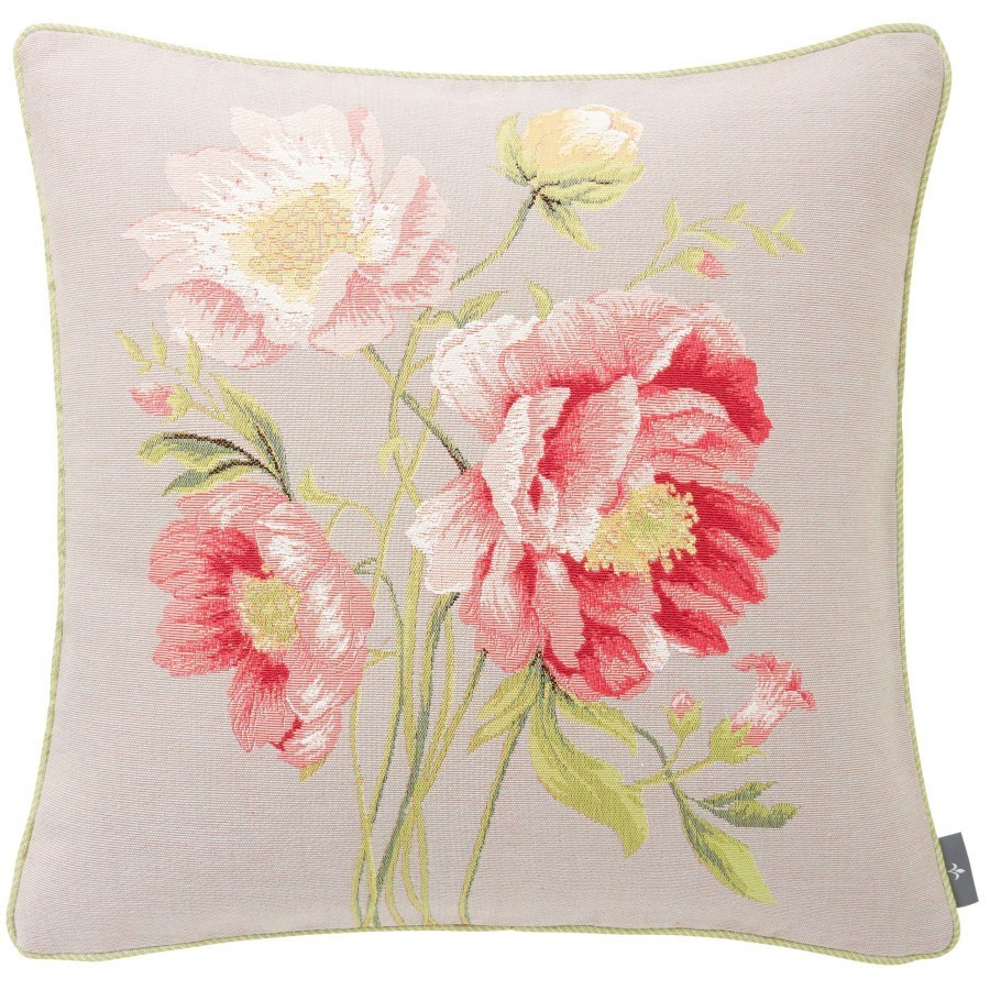 Decorative Pillow Bouquet Peonie grey 50x50-la Bottega di Casa