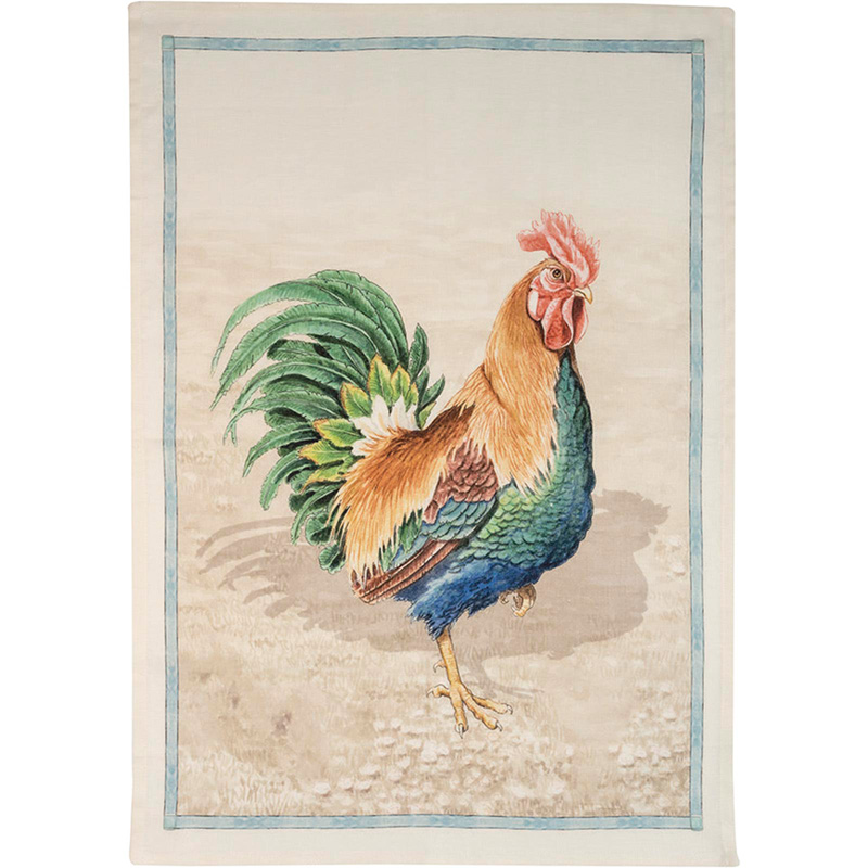 strofinaccio roosters blu - La Bottega di Casa