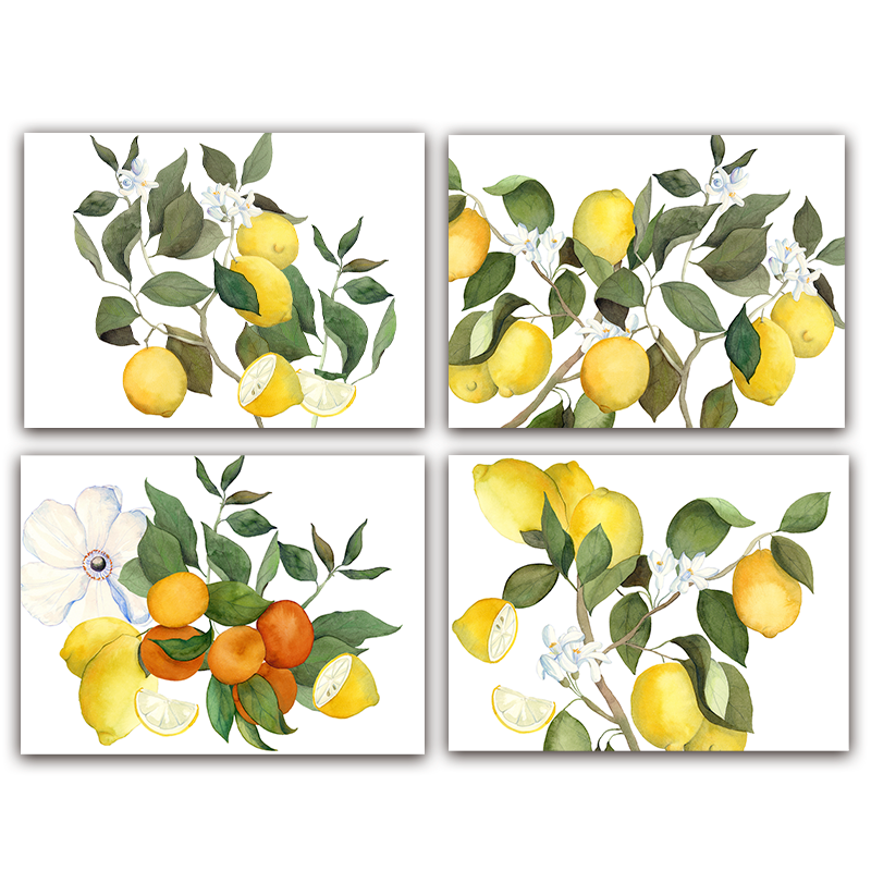 Linen Placemats with lemons