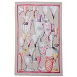 Tea Towel Cheers Fucsia