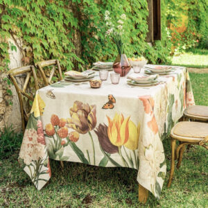 Linen Tablecloth Garden Eden