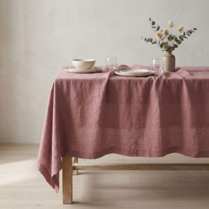 Stone Washed Tablecloth Malva