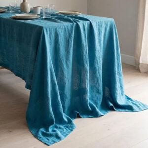 tovaglia lino lavato sapphire