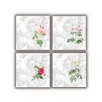 Set of 4 Linen Placemats Roses