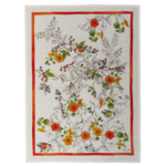 Linen Tea Towel Gravure arancione