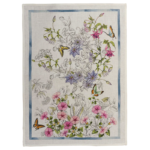Linen Tea Towel Gravure blu