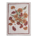 Linen Tea Towel Poppy bordeaux