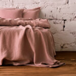 linen bed sheets rose