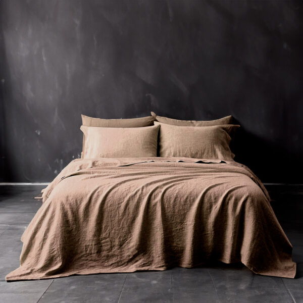 bed sheets stone washed linen
