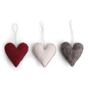 Set 3 Heart with stitching