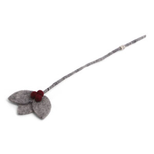 Grey Leaf Branch with Red Berries
