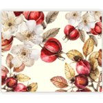 Linen Placemat with Rosehips motif