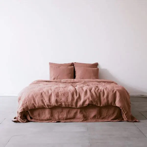 Italian Bed Linen Winterdecke 250x200 Cm – Rosa/Beige Microfaser Bettdecke Doubleface