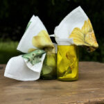 linen napkins with pricly pears designs