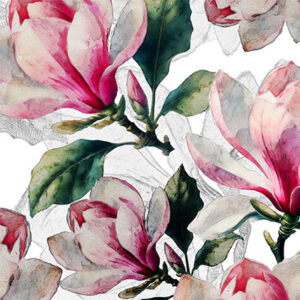 Linen Napkin Magnolia Rosa