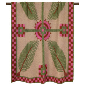 Boiled Wool Throw Imperiale Beige rosa e beige