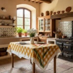 Linen Tablecloth Fiore Rosso
