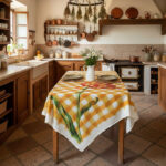 Linen Tablecloth Fiore Rosso