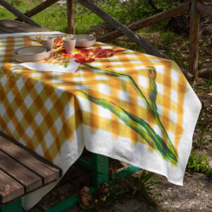 Linen Tablecloth Fiore Rosso