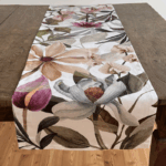 striscia da tavola di cotone con fiori