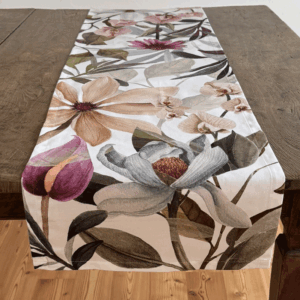 striscia da tavola di cotone con fiori