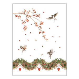 strofinaccio con ghirlande natalizie