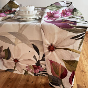 tovaglia di cotone con fiori