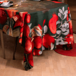 Stain-resistant Cotton Tablecloth Grenade Verde