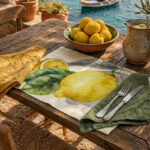 Placemat with lemons