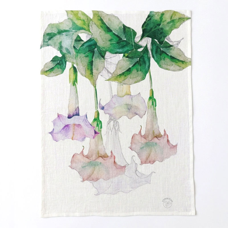 Datura Tea Towel -la-bottega-di-casa Datura Tea Towel